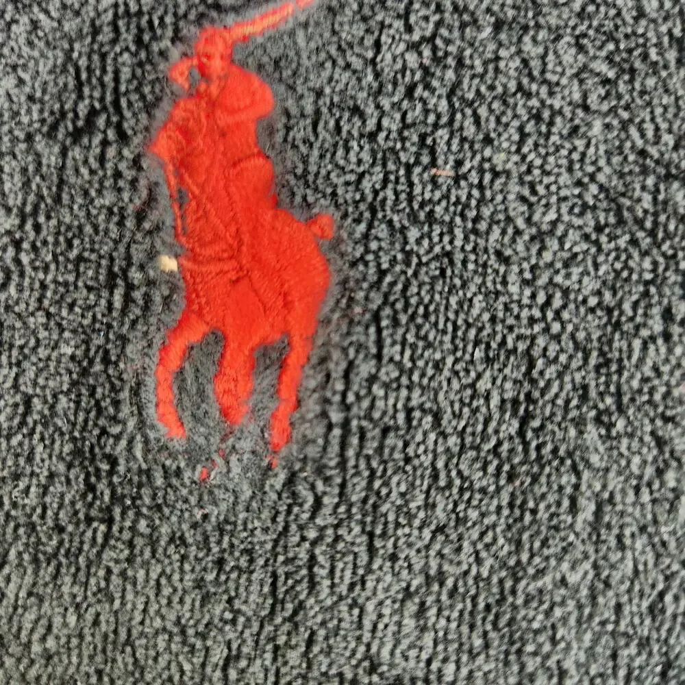 POLO Ralph Lauren Blace Plush Fleece Pony Logo Shawl Collar Robe Size Small